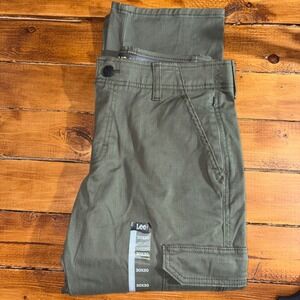 Lee Cargo Pants Mens 30x30 Green Extreme Comfort MVP Stretch Straight Fit NWOT